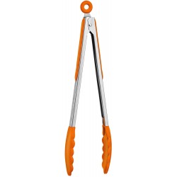 Premier Housewares Zing Silicone Tongs - Orange