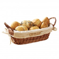 Premier Natural Wicker With Linning Bread Basket