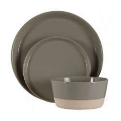 Premier Middag Grey Glazed 12 Piece Dinner Set