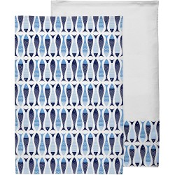 Premier Pisces Kitchen Tea Towels - Blue, Set of 2