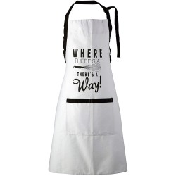 Premier Pun and Games Apron - White/Black