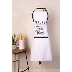 Premier Pun and Games Apron - White/Black