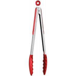 Premier Zing Silicone Tongs - Red