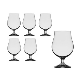 Stolzle Crystal Goblet 6 Cognac Glasses, 400ml (Made in Germany) - Set of  Six (6) Glasses