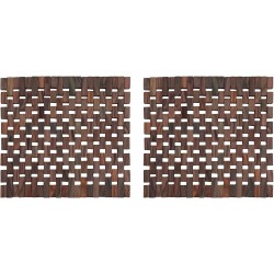 Creative Tops Dark Slatted Wood Pack Of 2 Placemats