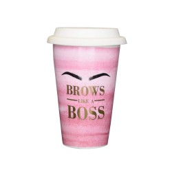 Candlelight Double Walled Travel Mug Brows Like a Boss 