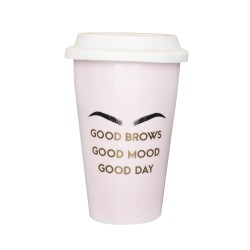 Candlelight Double Walled Travel Mug Good Brows/Good Mood/Good Day
