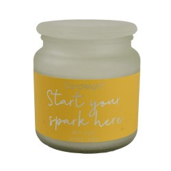 Candlelight Start Your Spark Here Large Wax Filled Pot Candle White Petal Scent 380g