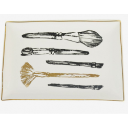 Candlelight Trinket Dish Brushes Design, 12.5cm