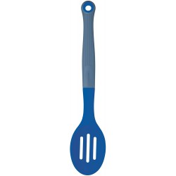 Colourworks Slotted Spoon, Silicone, Blueberry, 27 cm