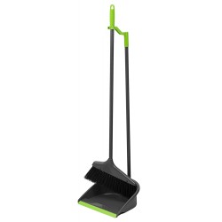 Home Basics Brilliant Dustpan & Broom Set - Gray