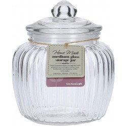 Home Made Medium Glass Storage Jar, 1.4 Litres