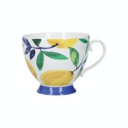 Kitchen Craft China Lemon Dream Footed Mug, 400ml