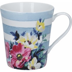 Mikasa Clovelly Porcelain Nautical Striple Conical Mug, 330ml