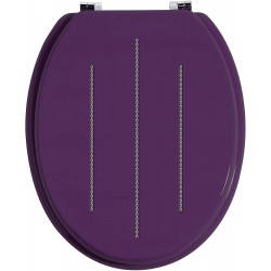 Premier Bling Diamante Toilet Seat with Alloy Fittings / Soft Close- Purple 