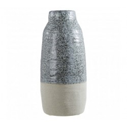 Premier Caldera Glazed Porcelain Grey Speckled Vase ( Handcrafted )