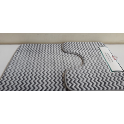 Premier Furnishing Soak Chevron Bath Mat Set, grey  and cream