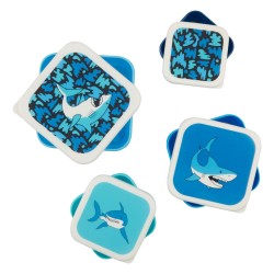 Premier Mimo Set of 4 Blue Shark Lunch Boxes