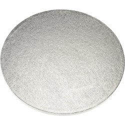 Sweetly Does It Extra Thick Cake Drum, Round, Cardboard / Foil, Silver, 30cm