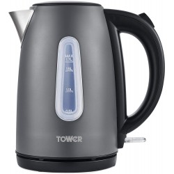 Tower Electric Jug Kettle, Infinity Stone Collection, 1.7 L Capacity with Stainless Steel Body, Boil Dry Protection, 3KW, Slate