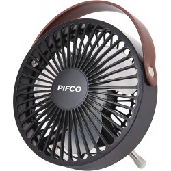 Tower Mini Fan, USB Fan, Compact and Lightweight, Desk Fan, Leather Strap Detail