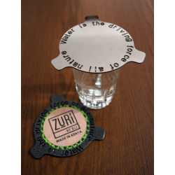 Zuri Drinks Cup Cover – Water is the driving force of all nature Small Silver
