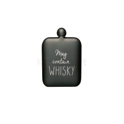 Bar Craft Stainless Steel Grey Hip Flask, 175ml