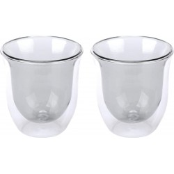 La Cafetière Core Double Walled Coffee Glasses,  2-Piece, Grey