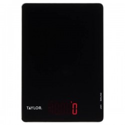Taylor Professional Glass Digital Dual 5Kg Kitchen Scale, Black