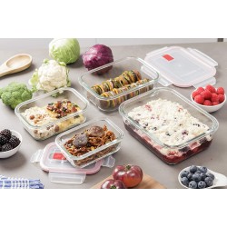 Tatay Airtight Food Container Borosilicate Glass (dishwasher, fridge, freezer and microwave safe) 1100ml