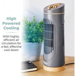 Tower Scandi Tower Fan with 2 Hour Timer - 14 Inches Height