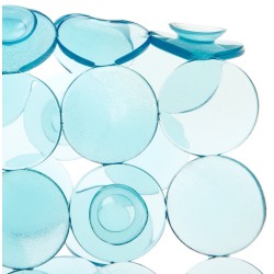 InterDesign Non-Slip Suction Bath Mat for Shower, Bathtub - Blue, 27 by 14-inch
