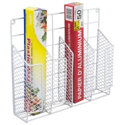 Home Basics Organizer Stainless Steel Rust Resistant Organizer for Pantries, Foil, Parchment etc