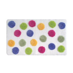InterDesign Glee Bath Accent Rug, Polka Dot, Multi Color