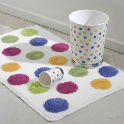 InterDesign Glee Bath Accent Rug, Polka Dot, Multi Color