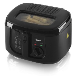 Swan Deep Fat Fryer with Viewing Window, Easy Clean, 2.5 Litre, 1800 Watts, Black