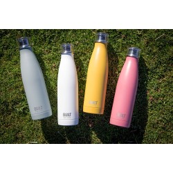 Built Perfect Seal Insulated Stainless Steel Thermal Flask  / Water Bottle + Leakproof Cap, White, 480 ml
