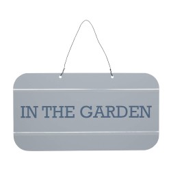 Living Nostalgia Garden Sign, Grey/Blue, 30 x 16 cm