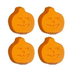 Premier Pumpkin Silicone Cup Cake Moulds -Orange, Set of 4 - Heat Resistant up to 230 deg