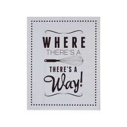 Premier Housewares "Where There's a Whisk" Wall Plaque - Grey