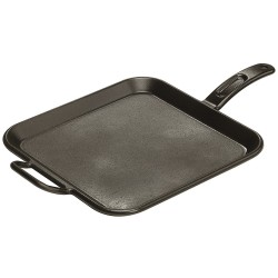 Lodge Seasoned Cast Iron Square Grill Pan, 12-inch
