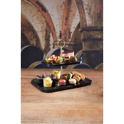 Artesà Marble 2-Tier Cake Stand/Serving Set, Green Marble
