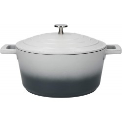 Master Class Lightweight Casserole Dish with Lid, Induction Hob/Oven Safe Cast Aluminium, Ombre Grey, 4 Litre/24 cm
