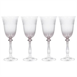 Katie Alice The Collection Set Of 4 Etched Wine Glasses