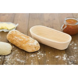 Kitchen Craft Oval Loaf Bread Proving Basket Rattan