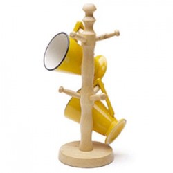 Kitchen Craft Beech Wood 6-Hook Mug Tree