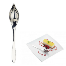 Master Class Stainless Steel Plating / Decorating Spoon with Tapered Spout