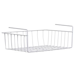 Premier Under Shelf Storage Basket, White - 15 inches wide x 10 inches long x  5.5 inches height