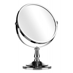 Premier Tilt/Swivel Chrome Table Mirror on Stand