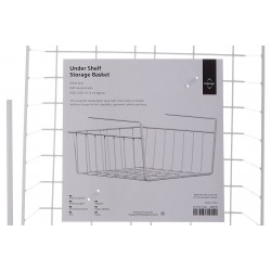 Premier Under Shelf Storage Basket - White - 11.5 inches width x 10 inches long x 6 inches long